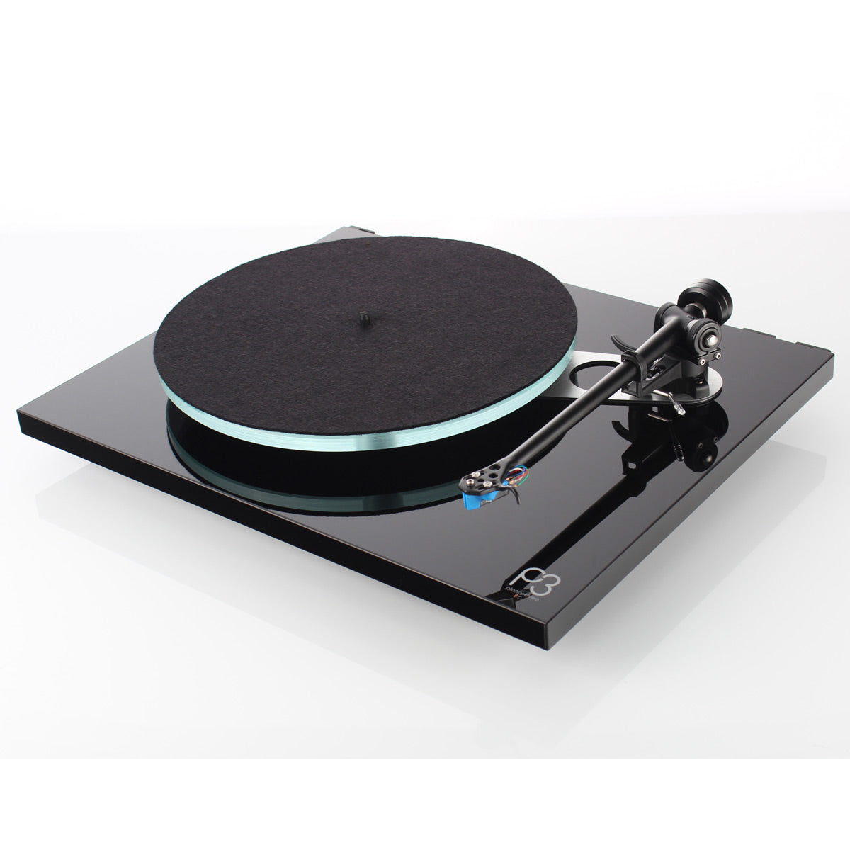 Rega Planar 3 Turntable RB330 Precision Tonearm 12mm Glass Platter no Cartridge (Gloss Black)